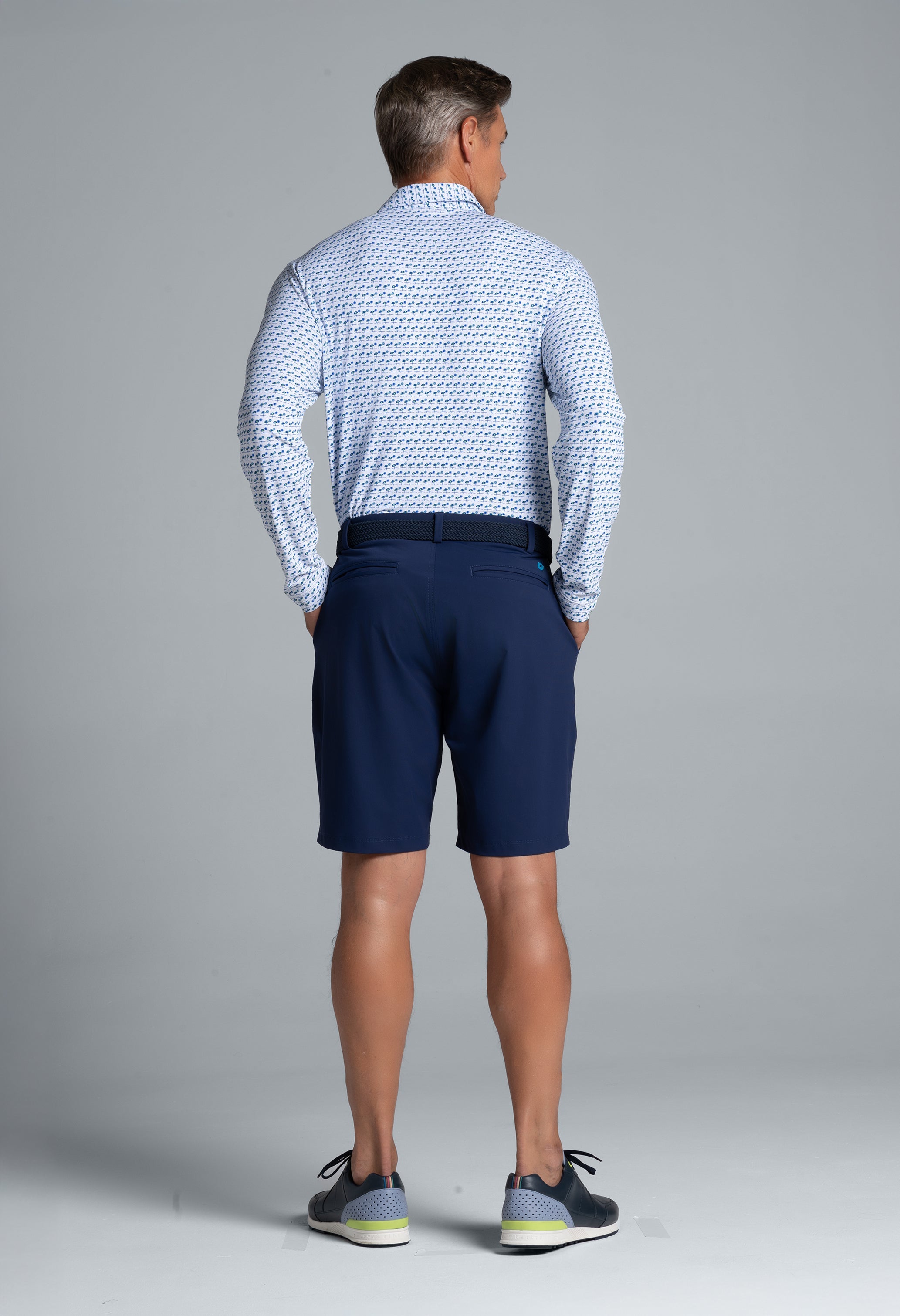 Beach Day Print Long Sleeve Polo – 95174 (Modern Fit)